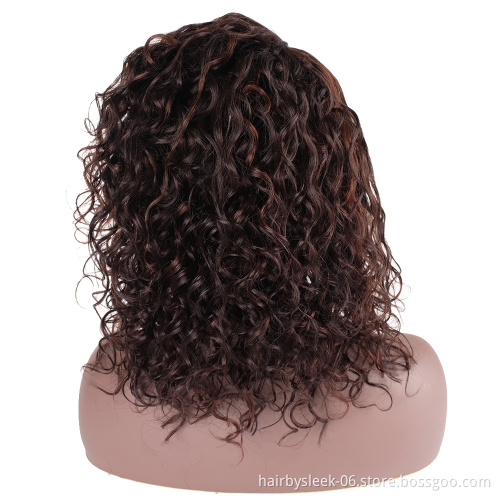 Wholesale Hot Selling Afro Kinky Curly Brazilian Remy 100% Hair Side Part Lace Wig Human Hair Wigs All Color Wig For Black Woman